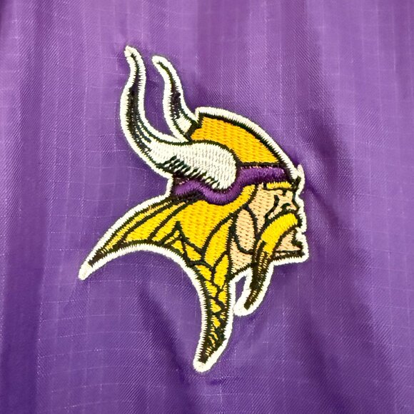 Vintage Minnesota Vikings NFL Team Jacket — Purple/Gold Full Zip — Men’s Medium - Picture 5 of 11